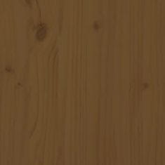 Greatstore Delovna miza medeno rjava 181x50x80 cm trdna borovina