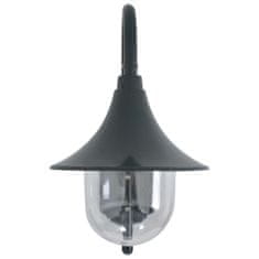Vidaxl Vrtna stenska svetilka E27 42 cm aluminij temno zelena
