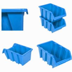 botle Komplet plošč z držali za orodje 115 x 78 cm z 68 kos Škatla viseče Modra škatle plastika