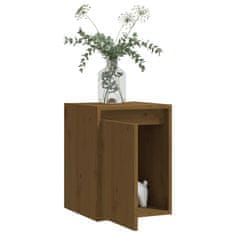 Vidaxl Stenska omarica 2 kosa medeno rjava 30x30x40 cm trdna borovina