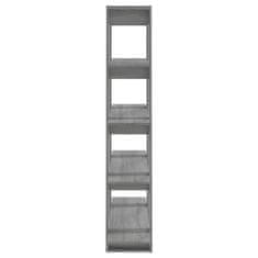 Vidaxl Knjižna omara/pregrada siva sonoma 100x30x160 cm