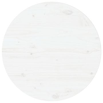 Vidaxl vidaXL Mizna plošča bela Ø60x2,5 cm masivni borov les