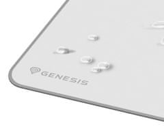 Genesis Carbon 400 M Logo gaming podloga, vodoodporna, gladka površina, zaščiteni robovi, protizdrsna, 350x250 mm, bela