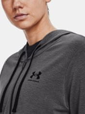 Under Armour Pulover Rival Terry FZ Hoodie-GRY XS
