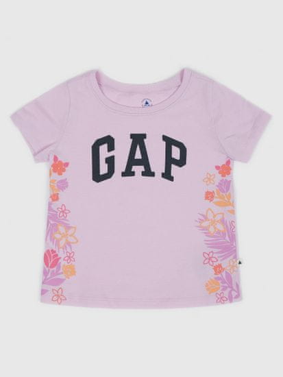 Gap Otroške Majica s logem a květy