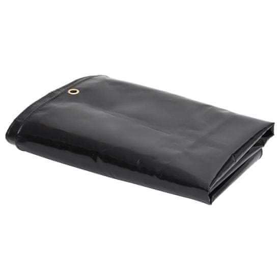 shumee Zaščitna ponjava 650 g/m² 5x6 m črna