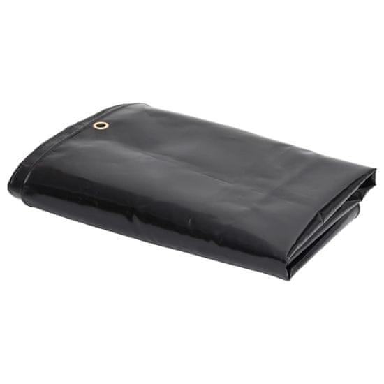 shumee Zaščitna ponjava 650 g/m² 4x7 m črna