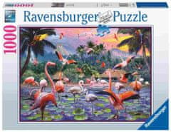 Ravensburger sestavljanka flamingi, 1000 delčkov