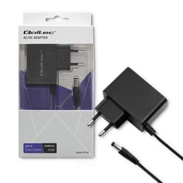 Qoltec vtični napajalnik 24 W | 24 V | 1 A | 5,5 * 2,5