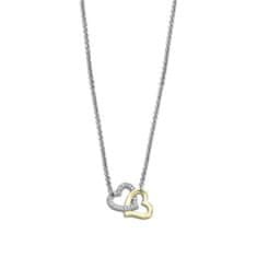 Lotus Style Romantična jeklena dvobarvna ogrlica Woman`s Heart LS2117-1/1