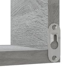 Vidaxl Stenska kotna polica 2 kosa siva sonoma 40x40x50 cm
