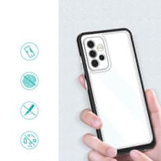 slomart prozoren ovitek 3v1 za samsung galaxy a53 5g, gelski ovitek z okvirjem, črn