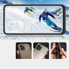 slomart prozoren ovitek 3v1 za samsung galaxy a53 5g, gelski ovitek z okvirjem, črn