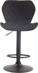 BHM Germany Barski stolček iz plute, tekstil, črna / črna