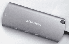 AXAGON Hub 6v1, USB, GLAN, HDMI, PD 100W, SATA M.2, 20 cm USB-C (HMC-6M2)