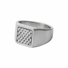 Skagen Eleganten jekleni prstan za moške Steel SKJM0201040 (Obseg 63 mm)
