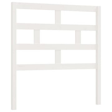 Vidaxl Posteljno vzglavje belo 96x4x100 cm trdna borovina