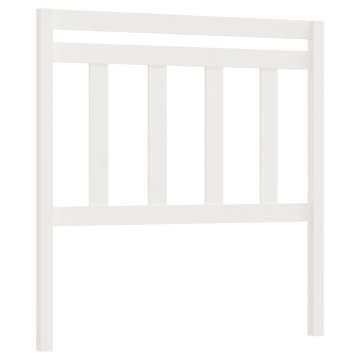 Vidaxl Posteljno vzglavje belo 106x4x100 cm trdna borovina