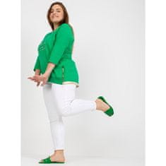 RELEVANCE Ženska plus velikost bluza s potiskom LAWRENCE zelena RV-BZ-7738.42P_386843 Univerzalni