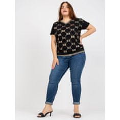 RELEVANCE CLAIR ženska bombažna bluza plus size črna RV-BZ-7646.25X_387437 Univerzalni
