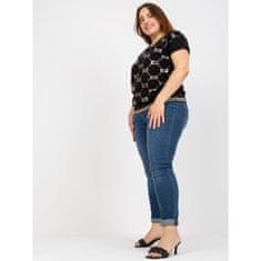 RELEVANCE CLAIR ženska bombažna bluza plus size črna RV-BZ-7646.25X_387437 Univerzalni