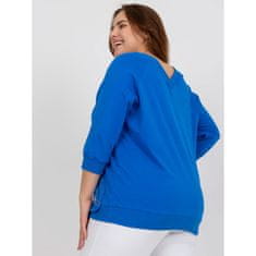 RELEVANCE Ženske bluze z V-izrezom plus size CLARINDA temno modra RV-BZ-7695.19P_386943 Univerzalni