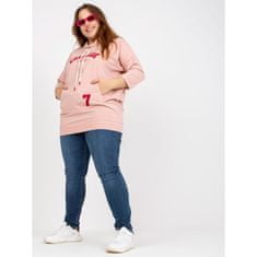 RELEVANCE Ženske dolge bombažne bluze plus size TAMARA roza RV-BZ-7879.16P_387547 Univerzalni