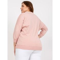 RELEVANCE 3/4 rokav tiskana bluza plus size MARITZA roza RV-BZ-7597.20X_386906 Univerzalni