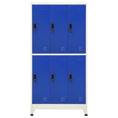 Vidaxl Zapiralna omara, modro-siva 90x45x180 cm, jeklena