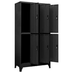 Vidaxl Omara s ključavnico antracitna 90x45x180 cm jeklo