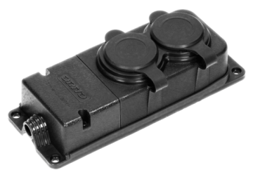 shumee ORNO RAZDELILNIK ODPORNEN PRED VODO IN UDARCI IP44 2x 2PZ VTIČNICE OGNJEVNA GUMA