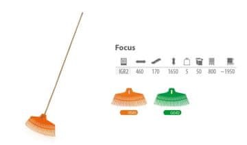 shumee GRABLJE ZA LISTJE FOCUS PLASTIČNE, ORANŽNE