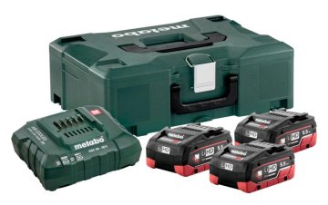 shumee METABO SET AKUMULATORJEV 3 x 5,5Ah LIHD + ASC POLNILEC 30-36 V + KOVČEK METALOC