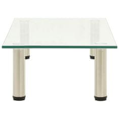 Vidaxl TV stojalo prozorno 60x35x17 cm kaljeno steklo