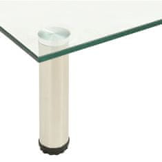 Vidaxl TV stojalo prozorno 120x35x17 cm kaljeno steklo