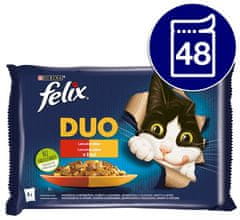 Felix Fantastic DUO mesna izbira v želeju, 48 x 85 g