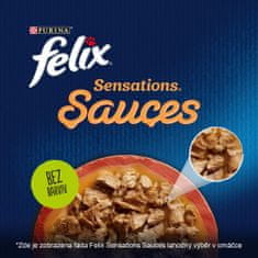 Felix Sensations Sauces s puranom in jagnjetino v omaki, 48 x 85 g