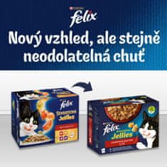 Felix Sensations Jellies jagnjetina, skuša, trska, puran v želeju 72 x 85 g