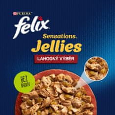 Felix Sensations Jellies jagnjetina, skuša, trska, puran v želeju 72 x 85 g