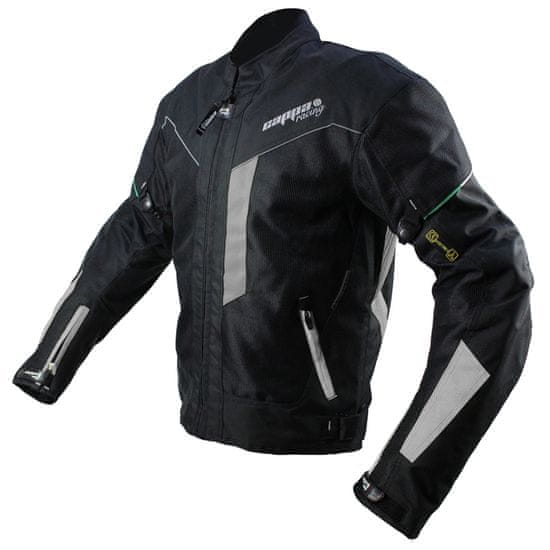 Cappa Racing Moška motoristična jakna MONTE CARLO tekstil črno/siva