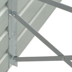 Vidaxl Visoka greda pocinkano jeklo 600x80x77 cm siva