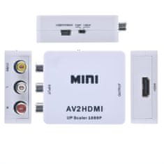 Northix Adapter za mini video pretvornik AV v HDMI 720p 1080p 