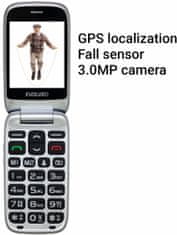 Easyphone FP EP-770 mobilni telefon za starejše, 4G, rdeč
