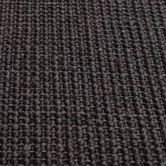Vidaxl Preproga iz sisala za praskalnik črna 80x300 cm
