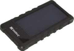 Noname Sandberg Prenosni USB 16000 mAh, zunanji sončni powerbank, za pametne telefone, črn