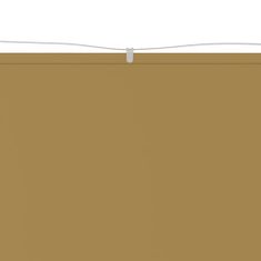 Greatstore Navpična markiza, bež, 100x1000 cm, tkanina Oxford