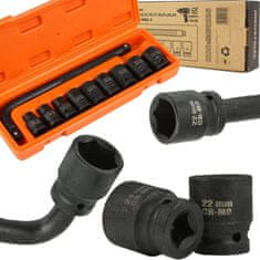 BJC Vtičnica 10-24mm, 1/2", komplet 10 kosov, CrMo, 6-robni v ohišju M58235