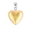 Svetleč obesek Zlato srce s 24 karatnim zlatom v Lampglas S24