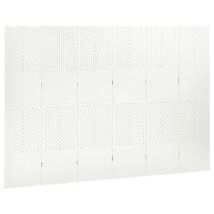 Vidaxl Paravan 6-delni 2 kosa bele barve 240x180 cm jeklo