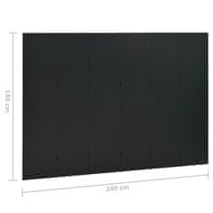 Vidaxl Paravan 6-delni črn 240x180 cm jeklo